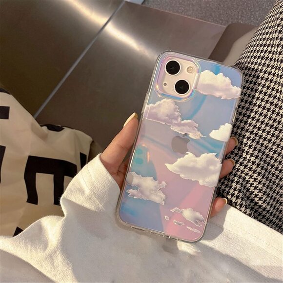 Accessories - Iphone 16 15 14 13 12 Dreamy Holographic Cloud Phone Case